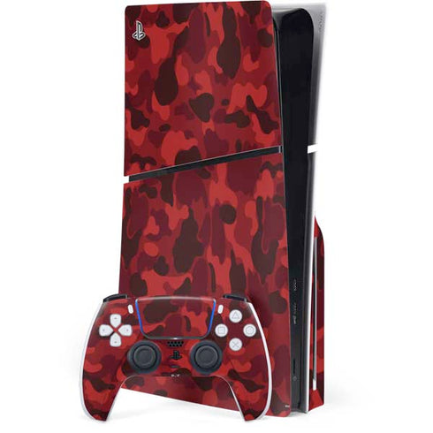 Red Street Camo PlayStation PS5 Skins